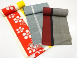 アンティーク　帯地反物　3本セット